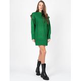 Silvian Heach - Korte Damesjurk - Groen - Met Geweven Patroon