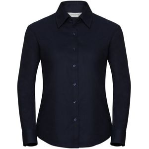 Russell Collectie Dames/Dames Lange Mouw Easy Care Oxford Shirt (Heldere Marine) - Maat S