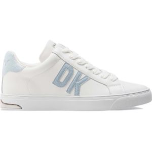 Women's DKNY Abeni Lace Up Trainers in White Black