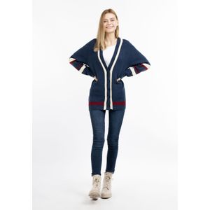 Dreimaster Vest met knopen Dames Navy Veelkleurig