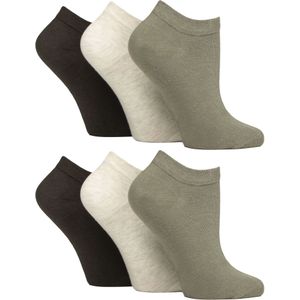 6-Pack Diabetische Trainer Sokken voor Vrouwen | Extra Brede Enkelsokken