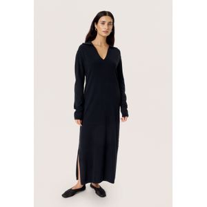 Soaked in Luxury - SLSpina Polo Maxi Jurk - Zwart - Viscose