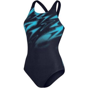 Women's Speedo HyperBoom Placement Muscleback Swimsuit in blue navy