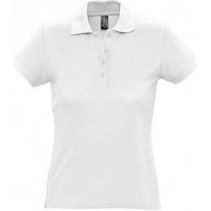 SOLS Dames/dames Passion Pique Poloshirt Met Korte Mouwen (Wit) - Maat XL