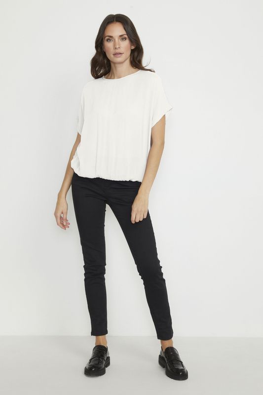 Mouwloos Shirt - Chalk White - Loose Fit