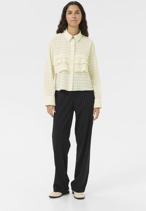 Overhemd met lang mouwen KBAyo Baggy fit cream