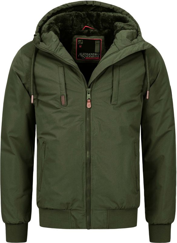 Alessandro Salvarini heren winterjas AS-320 met teddyvoering & capuchon – warm & stoer