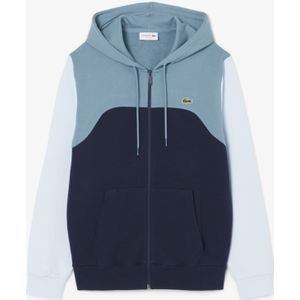 Heren Lacoste Colour Block Hoodie met rits in Navy