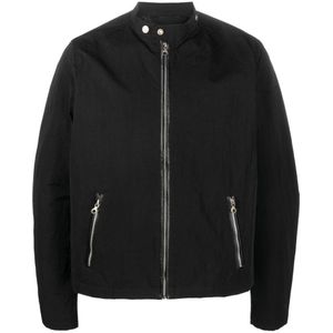 Diesel - Effen Zwart - Dun Jasje - Leren Jassen