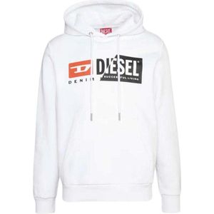 Diesel Heren Logo Hoodie (Wit)