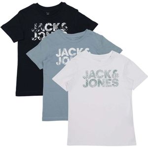 Boy's Jack Jones Floral 3 Pack T-Shirts in Navy
