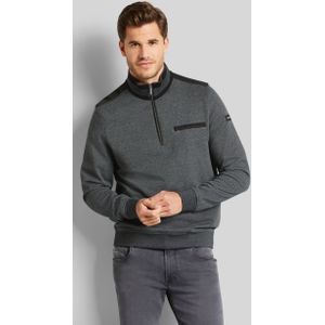 Bugatti Herren Sweattroyer met fijn houndstooth-patroon