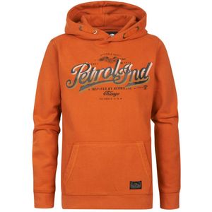 Petrol Industries - Jongens Artwork Hoodie Tinley Park - Oranje - Maat 8J / 128cm