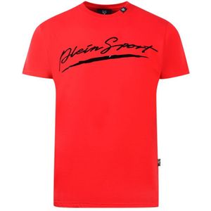 Plein Sport Brand Signature Logo Red T-Shirt