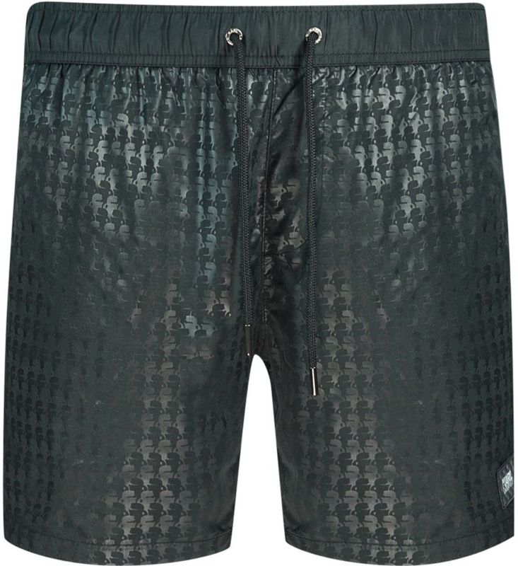 Karl Lagerfeld Rue Street All Black Logo Zwarte Zwemshorts