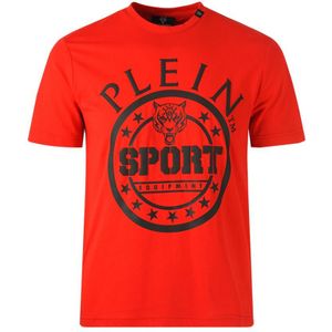 Philipp Plein Sport Circle Logo Red T-Shirt