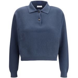 Brunello Cucinelli - Gebreide Trui - Blauw - Katoen