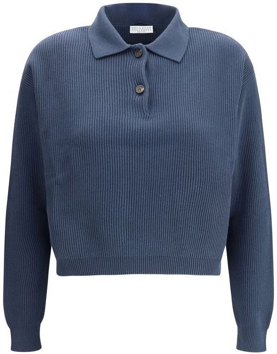 Brunello Cucinelli - Gebreide Trui - Blauw - Katoen