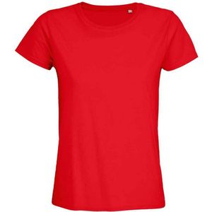 SOLS Dames/Dames Pioneer Organic T-shirt (Helder Rood) - Maat L