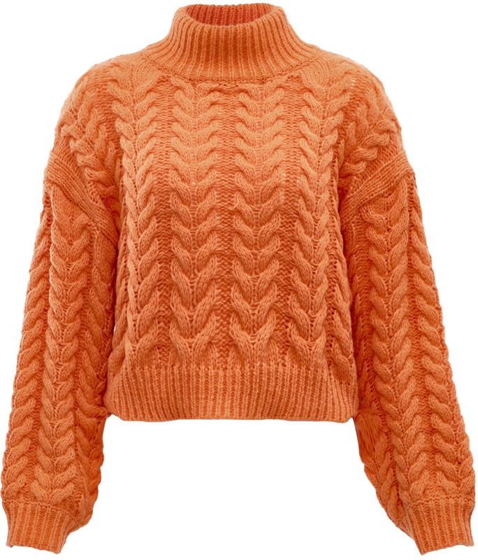 Pullover - Kabelpatroon - Grijs - Gebreid