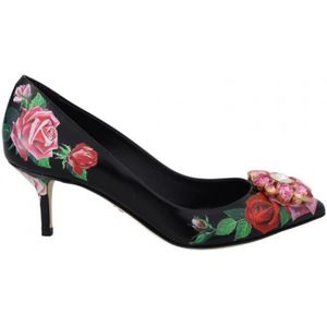 Bloemenprint Kristallen Hakken Pumps Schoenen