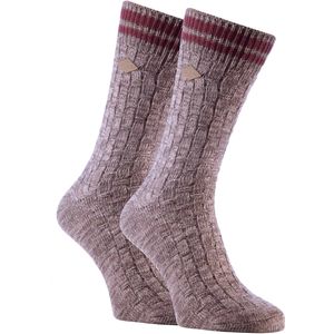 2-Pack Heren Dikke Katoenen Chunky Gebreide Formele Boot Sokken