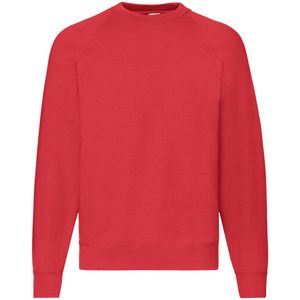 Fruit of the Loom Heren Premium Ingelegd Sweatshirt (Rood)