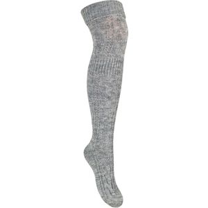 Steven - Dames 1 Paar Over De Knie Wol Sokken | Winter Warme Lange Sokken - Grijs