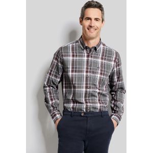 Overhemden - Braamrood - Met Geruit Patroon - Lange Mouwen - Button-downkraag