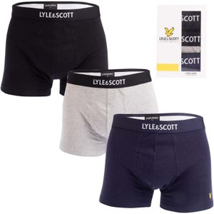 Herenboxershort Lyle And Scott Devon 3 Pack in Zwart Grijs