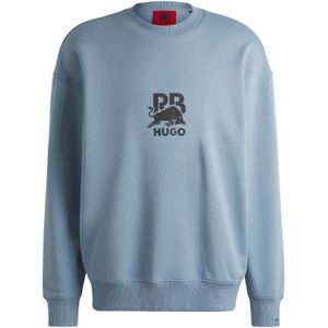Men's Hugo x Racing Bulls Dahrain Stealth Logo Sweatshirt in Blue