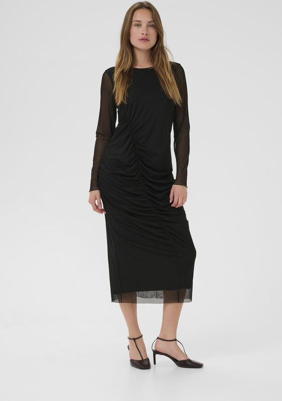 CUbingo - Fitted - Midi-jurk - Zwart - Dames