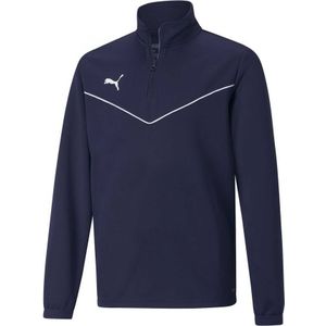 Puma Teamrise Sweatshirt 1/4 Ritssluiting Jr Blauw - Maat 5-6J / 110-116cm