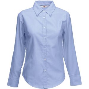 Fruit Of The Loom Vrouwen Dames-Fit Oxford-shirt Lange Mouwen (Oxford Blauw)