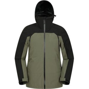 Mountain Warehouse Waterdichte 3-laags jas voor heren (Kaki Groen)