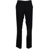Dolce & Gabbana - Broek - Zwart - Slim Fit - Wol