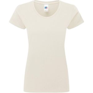 Russell Dames/Dames Authentiek Klassiek Ringspun Katoen T-Shirt (Natuurlijk)
