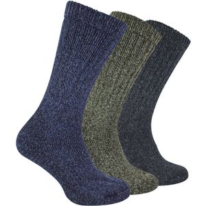 3 paar multiverpakking herensokken van dikke merinowol | Sock Snob | Warme laarzensokken voor buiten - Wandeltocht