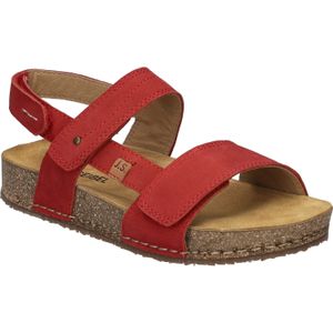 Hannah - 02 - Sandalen - Effen - Leer - Velcro Sluiting - Blokhak