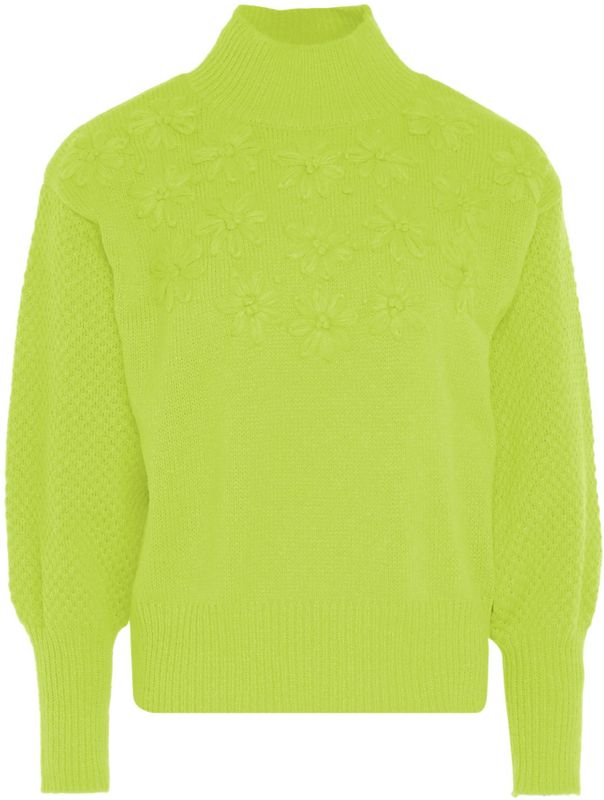 Mymo - Trui - Kalk - Met Bloemenborduursel - Dames