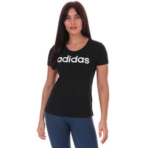 Women's adidas Brush Effect Logo Graphic T-Shirt in Black