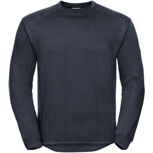 Russell Werkkleding Heren Bemanning Hals Set In Sweatshirt Top (Franse Marine) - Maat XS