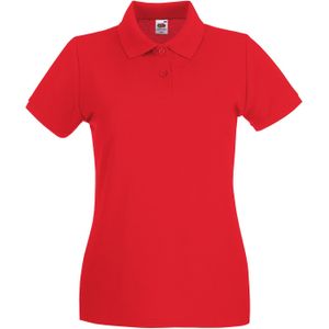 Fruit of the Loom Dames/Dames Premium Piqué Katoen Polo Shirt (Rood)