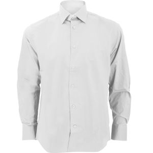 Russell Collectie Heren Lange Mouwen Gemakkelijk Onderhoud Aangepast Shirt (Wit)