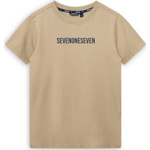 SEVENONESEVEN T-shirt Met Printopdruk Beige - Maat 11-12J / 146-152cm