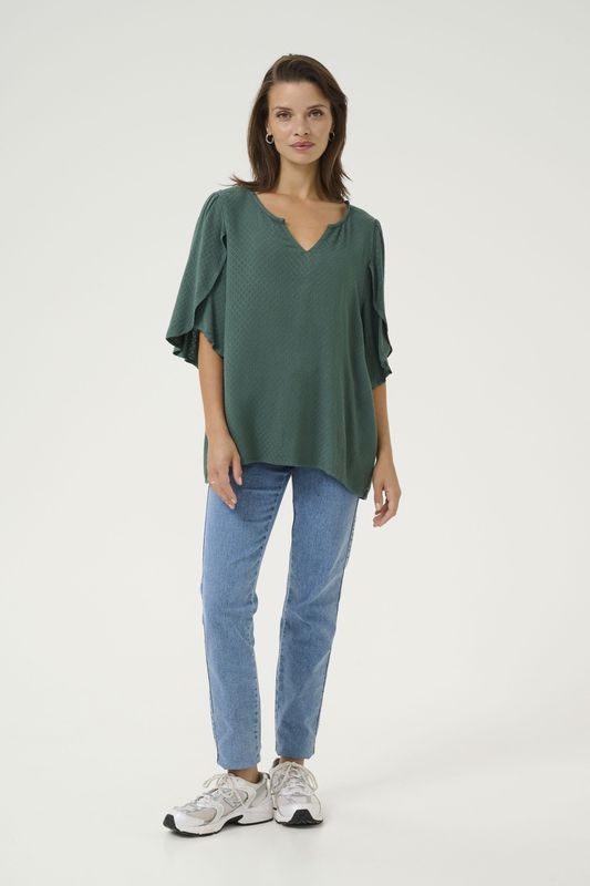 Kaffe - KA Mona - Blouse - Donkergroen