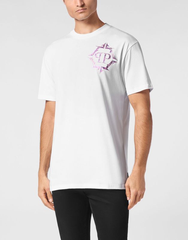 Philipp Plein - T-shirt - Wit - Ronde Hals - Katoen