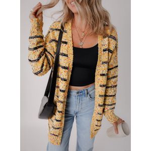 Regenboogstrepen Gebreide Cardigan