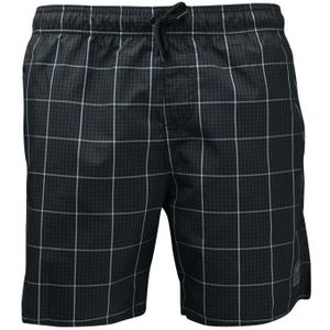 Men's Speedo Check Leisure 16 Inch Water Shorts In Black Grey - Maat L