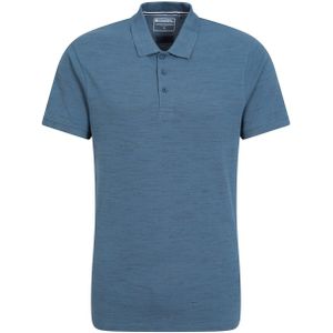 Mountain Warehouse Heren Dawnay Textured Pique Poloshirt (Blauw)
